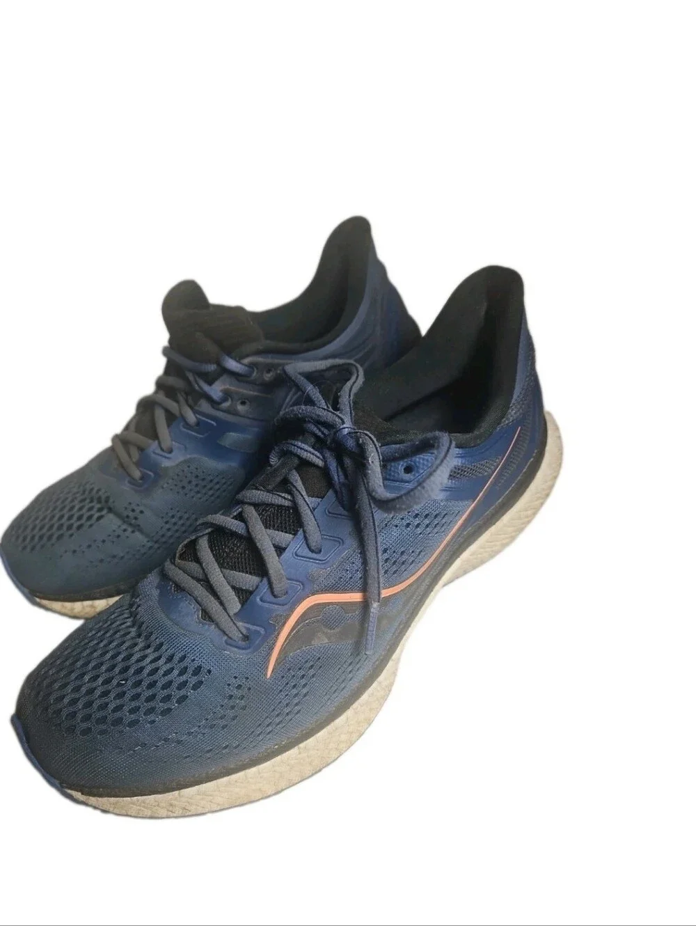 Saucony Hurricane 23 Mens Running Shoes White Blue (S20615-30) Size 9.5M[8A
